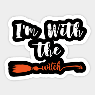 I'm With the Witch Sticker